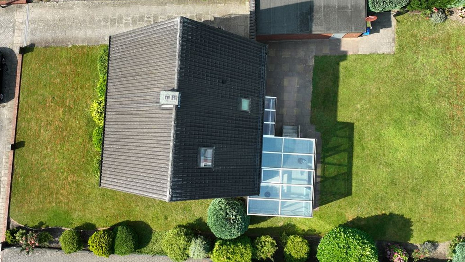 Verkauftes Einfamilienhaus in Rheine aus der Vogelperspektive